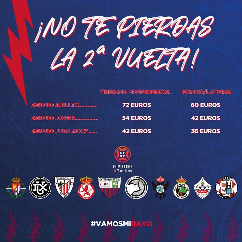 ¡ABÓNATE y no te pierdas la segunda vuelta de la temporada!